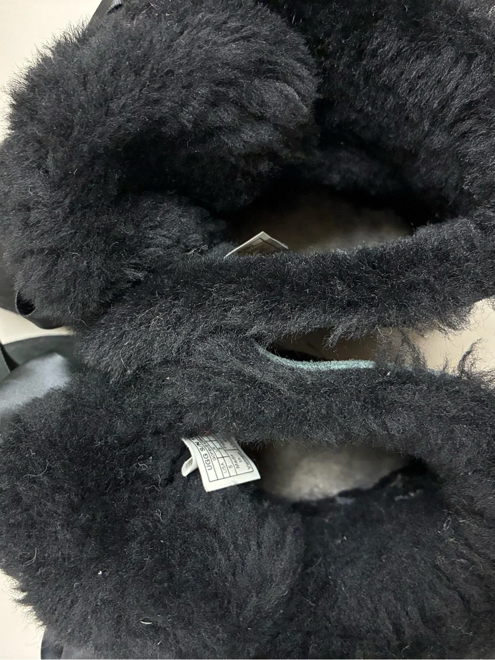 UGG Gita Bow Mini Black Boots Women’s Size 5